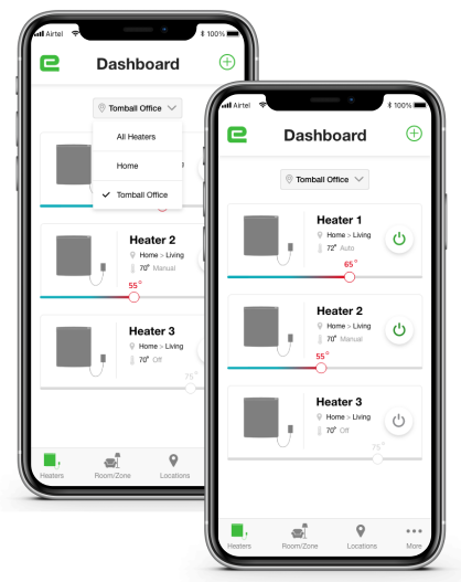 Envi app - Dashboard